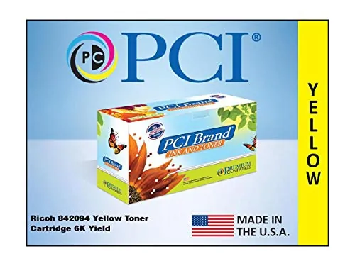 PCI 842094-PCI — PCI BRAND RICOH LANIER SAVIN 842094 MPC306, MPC307, MPC406 YELLOW TONER CARTRIDG