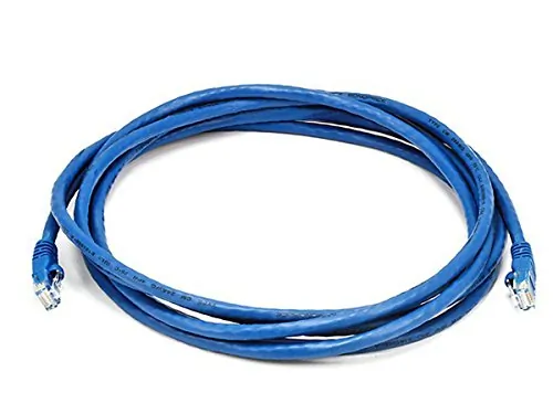 Monoprice 3436 — MONOPRICE CAT6 10FT BLUE PATCH CABLE, UTP, 24AWG, 550MHZ, PURE BARE COPPER, SNAG
