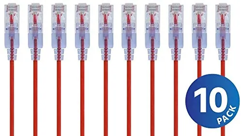 Monoprice 16319 — SLIMRUN CAT6A ETHERNET PATCH CABLE-SNAGLESS RJ45_ 550MHZ_ UTP_ PURE BARE COPPER
