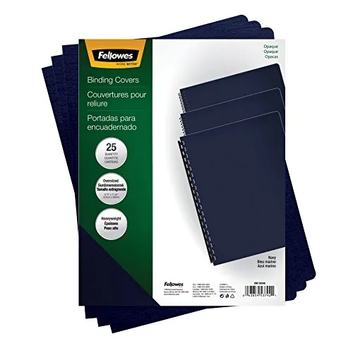 FELLOWES 5224801 — BINDING COVERS FUTURA NAVY OVERSIZE 25PK,DDS MUST BE ORDERED IN MULTIPLES OF CAS