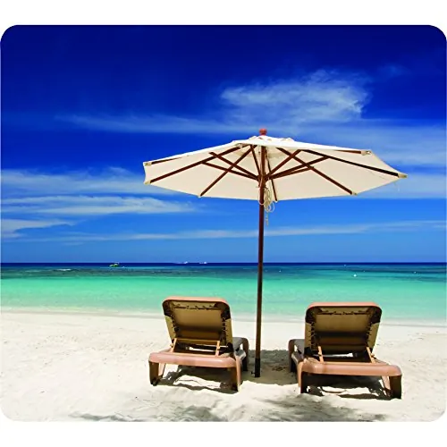 FELLOWES 5909501 — RECYCLED OPTICAL MOUSEPAD - BEACH CHAIRS