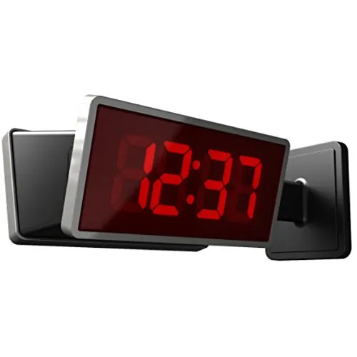 VALCOM V-DW11040B — Wireless Digital Wall Clock, 110V with Surface Mount