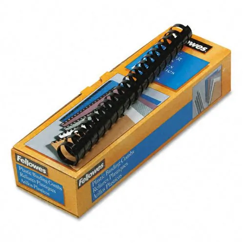 FELLOWES 52383 — BINDING COMBS PLASTIC - BLACK 1 INCH 10P