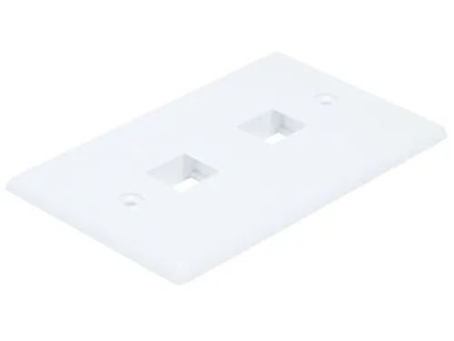 Monoprice 6727 — WALL PLATE FOR KEYSTONE, 2 HOLE - WHITE