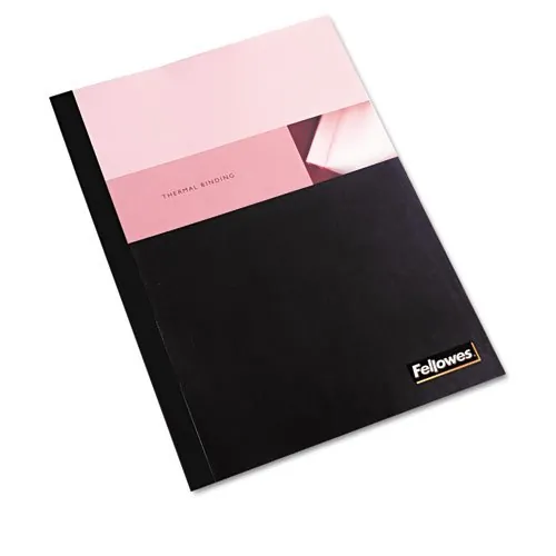 FELLOWES 5256601 — THERMAL COVERS - PAPER - CLEAR/BLACK - COVERS THERMAL BLACK 1/2IN 10PK,DDS MUST