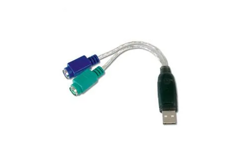 ADDON USB2PS2 — ADDON 20.00CM (8.00IN) USB 2.0 (A) MALE TO PS/2 FEMALE GREY ADAPTER CABLE