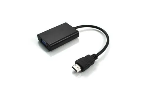 ADDON HDMI2VGA-5PK — ADDON 5 PACK OF 20.00CM (8.00IN) HDMI MALE TO VGA FEMALE BLACK ACTIVE ADAPTER CA
