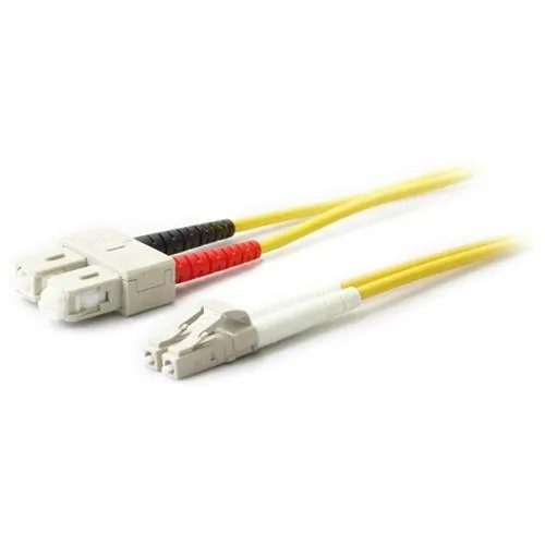 ADDON ADD-SC-LC-10M9SMF — ADDON 10M SC TO LC YELLOW OS2 DUPLEX OFNR (RISER-RATED) SMF FIBER PATCH CABLE