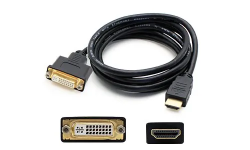 ADDON HDMI2DVID — ADDON HDMI MALE TO DVI-D DUAL LINK (24+1 PIN) FEMALE BLACK ADAPTER CABLE