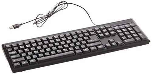 RT SALES BT-KB104NT-B-SP - 104-Key Spill-Resistant USB Wired Keyboard