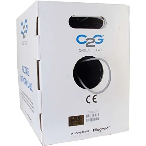 C2G 43406 — 1000FT Gray Cat6 Bulk Ethernet Cable - Stranded UTP
