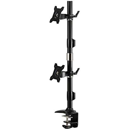 AMER NETWORKS AMR2CV — DUAL MONITOR VERTICAL CLAMP MOUNT SUPPORT 24 INCH MONITORS. 75MM OR 100MM VESA.