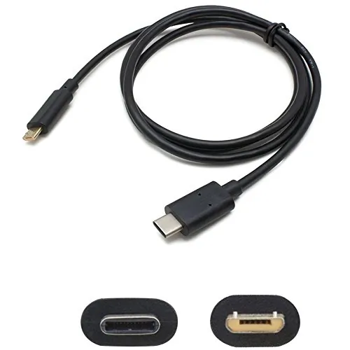 ADDON USBC2MUSB21MB — ADDON 1.0M (3.3FT) USB 3.1 TYPE (C) MALE TO USB 2.0 MICRO MALE BLACK ADAPTER CAB