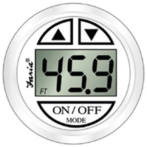 Faria Beede Instruments 13851 — Faria Chesapeake White SS 2" Depth Sounder w/In-Hull Transducer