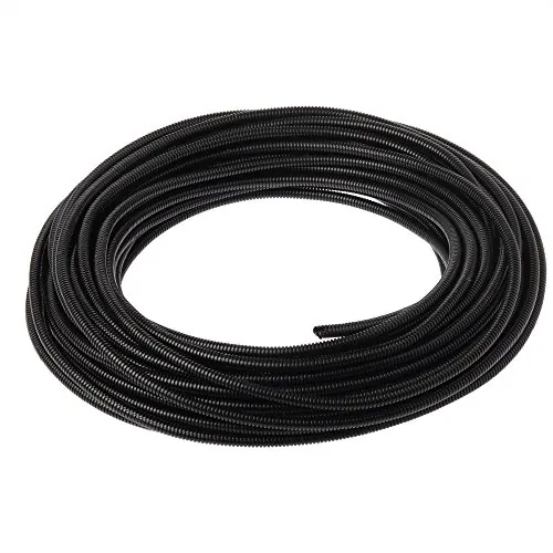 Panduit CLT125F-L20 — Panduit Black Corrugated Cable Loom Tubing - 50 ft