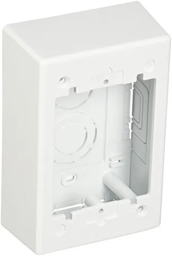 Panduit JBP1WH — SGL GANG TWO-PIECE SCREW TOGETHER OUTLET