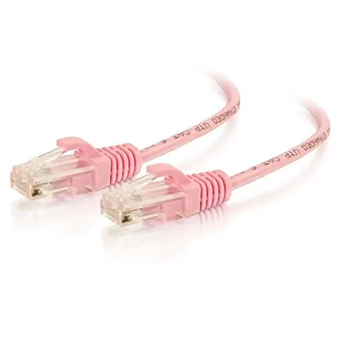 C2G 01193 — 7FT/2.1M CAT6 CABLE UTP SLIM 28AWG PINK