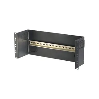 Panduit IABDIN4 — Panduit IndustrialNet 4U DIN Rail Shelf - Black - 19 Inch