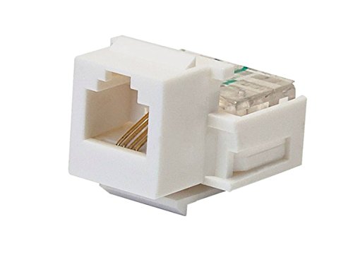 Monoprice 7288 - RJ-11 TOOLLESS KEYSTONE JACK - WHITE