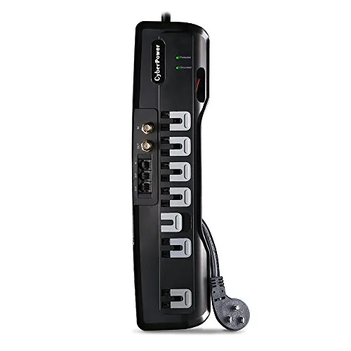 CyberPower CSHT706TC - CyberPower 7-Outlet Home Theater Surge Protector