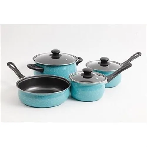 Gibson 109464.07 - Gibson Home Casselman 7-Piece Cookware Set, Turquoise