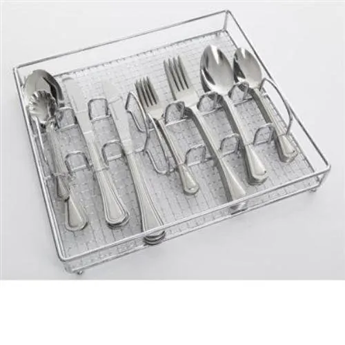 Gibson 111958.65 — Gibson Home South Bay 65 Piece Stainless Steel Flatware Service Set with Wire Caddy