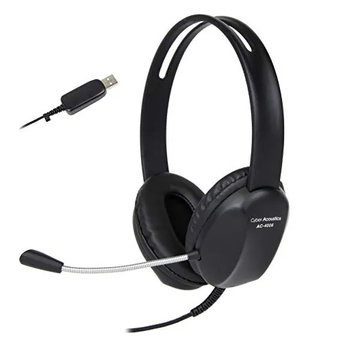 Cyber Acoustics AC-4006 — CYBER ACOUSTICS AC-4006 USB STEREO HEADSET