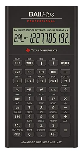 Texas Instruments BAIIPLUSPRO — Texas Instruments, BAIIPLUSPRO, Financial Calculator