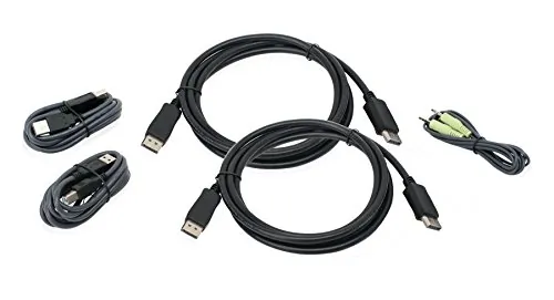 IOGear G2L9202UTAA3 — 6ft Dual DisplayPort KVM Cable Set for Multiple Displays