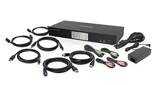 IOGear GCS1942 — 2-PORT 4K DUAL VIEW DISPLAYPORT KVMP WITH USB 3.0 HUB AND AUDIO (TAA) TAA COMPLI