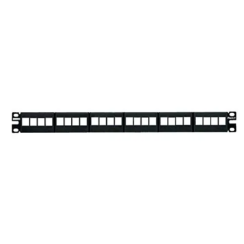 Panduit NKFP24Y — Panduit NetKey 24-Port Modular Faceplate Patch Panel - Black