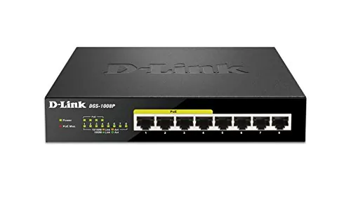 D-Link DGS-1008P — D-Link Switch DGS-1008P 8-Port Gigabit Unmanaged Desktop with 4 -PoE Ports Retail