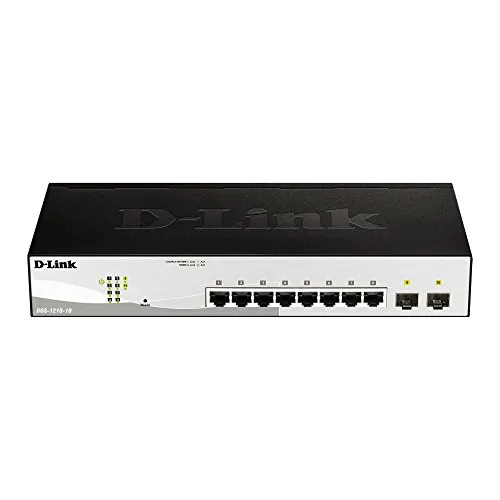 D-Link DGS-1210-10 — D-LINK DGS-1210-10 SUPPORTS EIGHT (8) GIGABIT COPPER PORTS AND TWO (2) GIGABIT S