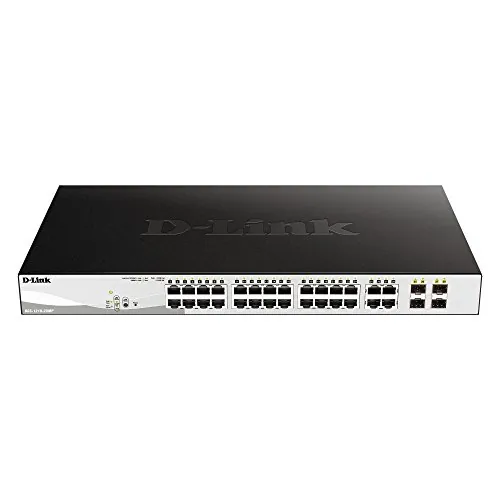 D-Link DGS-1210-28MP — D-LINK DGS-1210-28MP SUPPORTS (24) 1 GB MBPS COPPER POE PORTS AND TWO (2) GIGABI