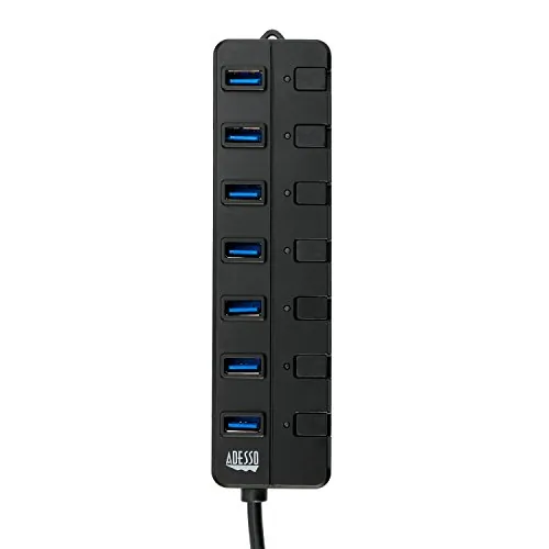 Adesso AUH-3070P — ADESSO 7 PORTS USB 3.0 HUB WITH AC POWER ADAPTER AND POWER SAVING SWITCH , COMPA