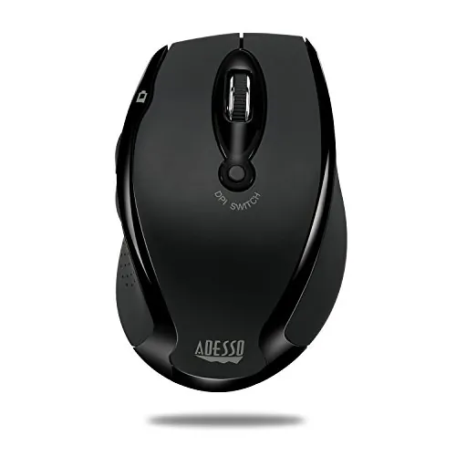 Adesso IMOUSEM20B — ADESSO 2.4GHZ WIRELESS ERGONOMIC OPTICAL MOUSE,( BLACK)