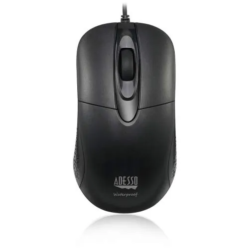 Adesso IMOUSEW4 — ADESSO IP65 WATERPROOF ANTIMICROBIAL BLACK USB SCROLL MOUSE