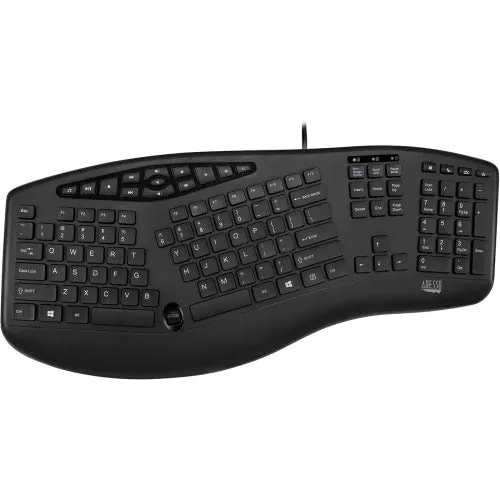 Adesso AKB-160UB — ADESSO SLIM MULTIMEDIA USB ERGONOMIC DESKTOP KEYBOARD, WITH LOW PROFILE CHICLET