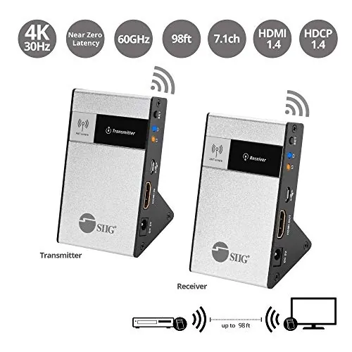Siig CE-H23Q11-S1 — SIIG 4K HDMI WIRELESS EXTENDER KIT 4K30HZ, UP TO 98 FT (30M) (CE-H23Q11-S1)