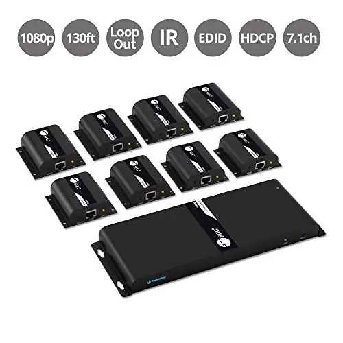 Siig CE-H24811-S1 — STANDARD CAT CABLE 8-PORT HDMI SPLITTER OVER CAT6 EXTENDER WITH IR - 40M FULL HD