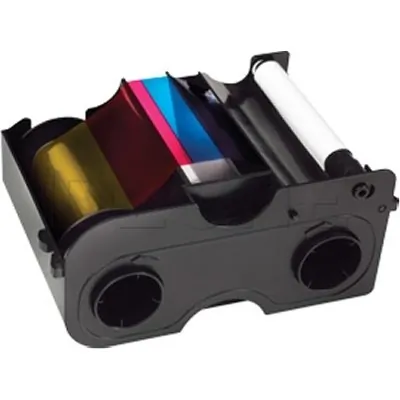 HID 045110 — DTC4000 YMCKOK CARTRIDGE W/CLEANING ROLLER: FULL-COLOR RIBBON WITH TWO RESIN BLA