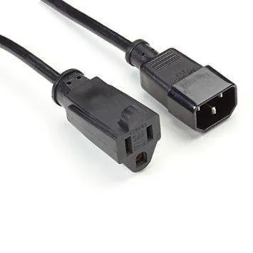 BLACK BOX CORPORATION TL115A — PC ADAPTER CORD NEMA 5-15R TO IEC-60320-C14 1-FT. 0.3-M