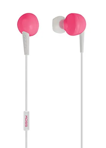 Koss KEB6IP — Wireless Pink Earbuds with Microphone for Clear Sound