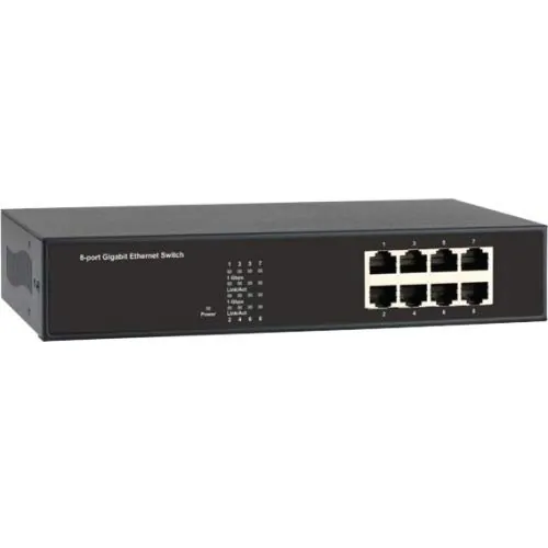 BLACK BOX CORPORATION LGB408A-R2 — NEW BLACK BOX (LGB408A-R2157.27) 8 PORT 101001000 RJ 45 UNMANAGED SWITCH RACK-MO