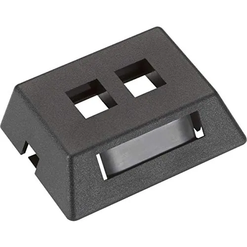 BLACK BOX CORPORATION WPT459-MF — MODULAR FURNITURE WALLPLATE - 2-PORT, BL