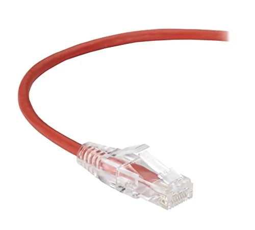BLACK BOX CORPORATION C6PC28-RD-03 — BLACK BOX SLIM-NET CAT6 PATCH CABLES FEATURE A LOW-PROFILE DESIGN THAT SAVES SPA