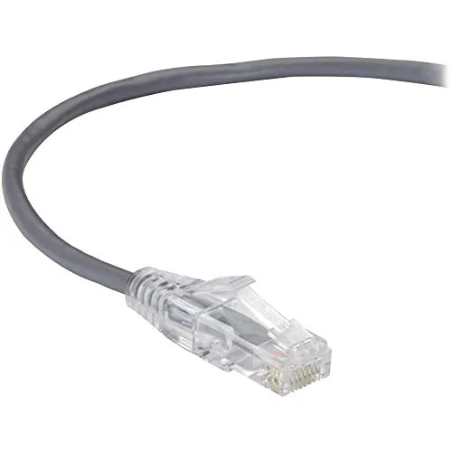 BLACK BOX CORPORATION C6APC28-GY-05 — BLACK BOX SLIM-NET CAT6A PATCH CABLES FEATURE A LOW-PROFILE DESIGN THAT SAVES SP