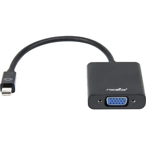 ROCSTOR Y10A199-B1 — MINI DISPLAYPORT TO VGA VIDEO ADAPTER - FIRST END: 1X MINI DP MALE - SECOND END: