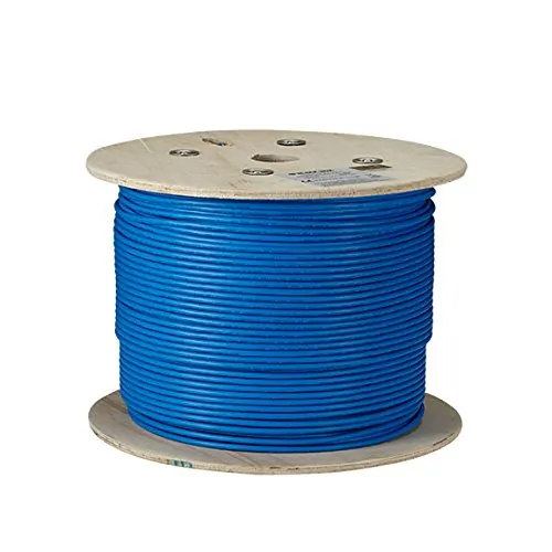 BLACK BOX CORPORATION C6ABC50S-BL-1000 — CAT6A 650-MHZ SOLID ETHERNET BULK CABLE - SHIELDED (F/UTP), CMR PVC, BLUE, 1000-