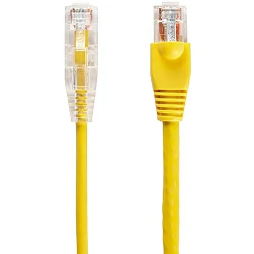 BLACK BOX CORPORATION C6APC28-YL-01 — CAT6A 500-MHZ SNAGLESS 28AWG STRANDED ETHERNET PATCH CABLE - UNSHIELDED (UTP), C